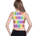 Rainbow Colorful Cats Wallpaper Pattern Racer Back Crop Top View2