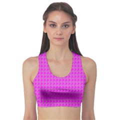 Clovers On Pink Sports Bra by PhotoNOLA