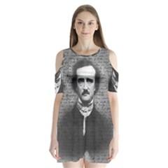 Edgar Allan Poe  Shoulder Cutout Velvet  One Piece by Valentinaart