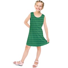 Clovers On Dark Green Kids  Tunic Dress