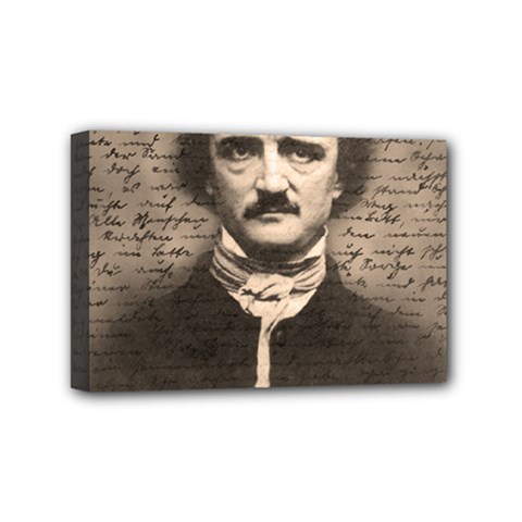 Edgar Allan Poe  Mini Canvas 6  X 4  by Valentinaart