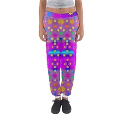 Colors And Wonderful Flowers On A Meadow Women s Jogger Sweatpants by pepitasart