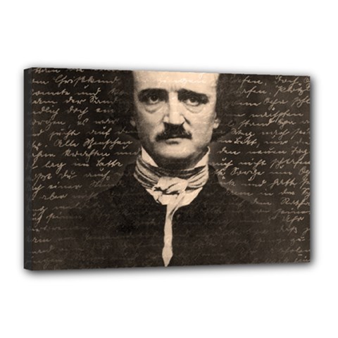 Edgar Allan Poe  Canvas 18  X 12  by Valentinaart