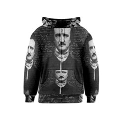 Edgar Allan Poe  Kids  Zipper Hoodie by Valentinaart