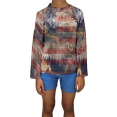 Vintage Eagle  Kids  Long Sleeve Swimwear