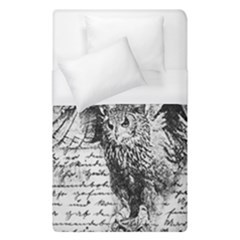 Vintage Owl Duvet Cover (single Size) by Valentinaart