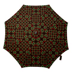 Asian Ornate Patchwork Pattern Hook Handle Umbrellas (small) by dflcprints