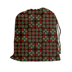 Asian Ornate Patchwork Pattern Drawstring Pouches (xxl) by dflcprints