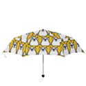 Yellow Owl Background Folding Umbrellas View3