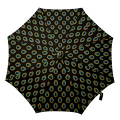 Peacock Inspired Background Hook Handle Umbrellas (medium) by Simbadda