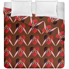 Peacocks Bird Pattern Duvet Cover Double Side (king Size) by Simbadda