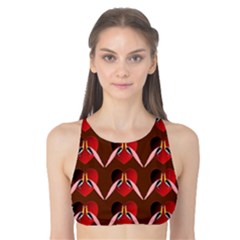 Peacocks Bird Pattern Tank Bikini Top by Simbadda