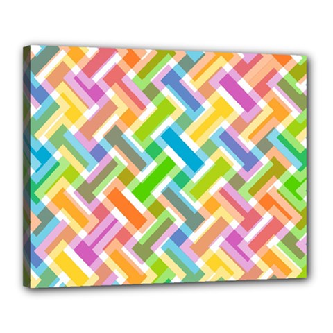 Abstract Pattern Colorful Wallpaper Canvas 20  X 16  by Simbadda