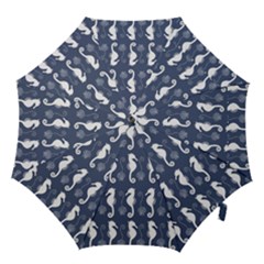 Seahorse And Shell Pattern Hook Handle Umbrellas (medium) by Simbadda
