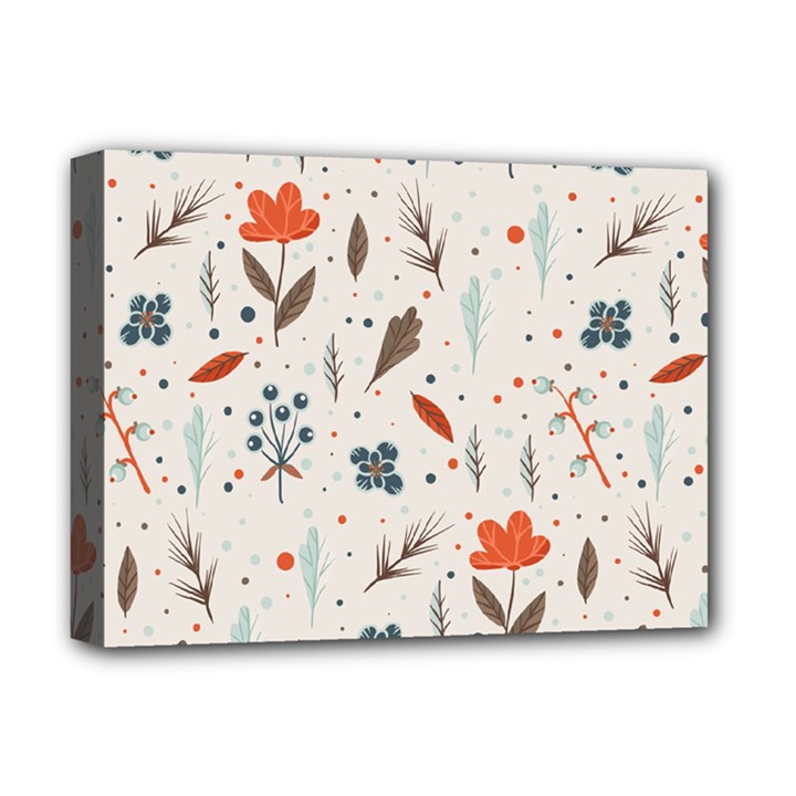 Seamless Floral Patterns  Deluxe Canvas 16  x 12  