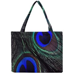Peacock Feather Mini Tote Bag by Simbadda