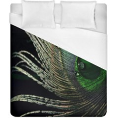 Feather Peacock Drops Green Duvet Cover (california King Size)