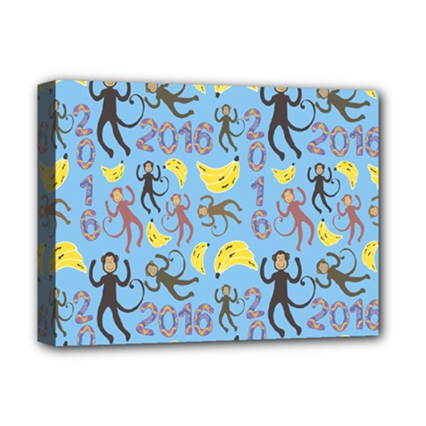 Cute Monkeys Seamless Pattern Deluxe Canvas 16  X 12   by Simbadda