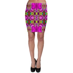 Love Hearths Colourful Abstract Background Design Bodycon Skirt by Simbadda