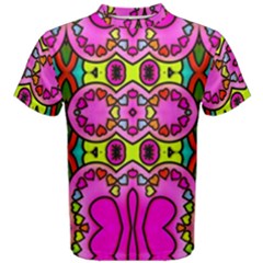 Love Hearths Colourful Abstract Background Design Men s Cotton Tee by Simbadda