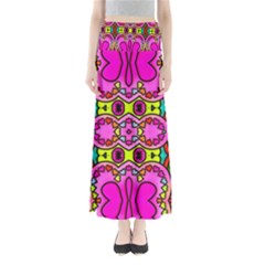 Love Hearths Colourful Abstract Background Design Maxi Skirts by Simbadda