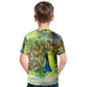 Peacock Digital Painting Kids  Cotton Tee View2