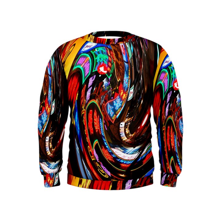 Abstract Chinese Inspired Background Kids  Sweatshirt