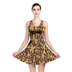 Seamless Animal Fur Pattern Reversible Skater Dress by Simbadda