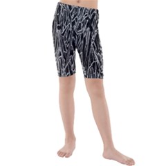 Gray Background Pattern Kids  Mid Length Swim Shorts by Simbadda