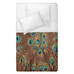 Peacock Pattern Background Duvet Cover (single Size) by Simbadda