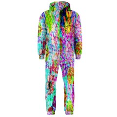 Bright Rainbow Background Hooded Jumpsuit (men)  by Simbadda