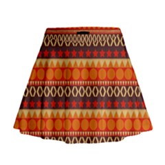Abstract Lines Seamless Pattern Mini Flare Skirt by Simbadda