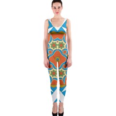 Digital Computer Graphic Geometric Kaleidoscope OnePiece Catsuit