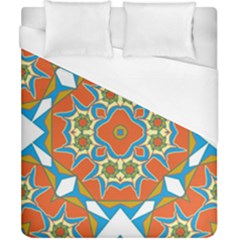 Digital Computer Graphic Geometric Kaleidoscope Duvet Cover (California King Size)