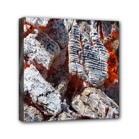 Wooden Hot Ashes Pattern Mini Canvas 6  x 6 