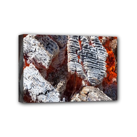 Wooden Hot Ashes Pattern Mini Canvas 6  x 4 