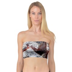 Wooden Hot Ashes Pattern Bandeau Top by Simbadda