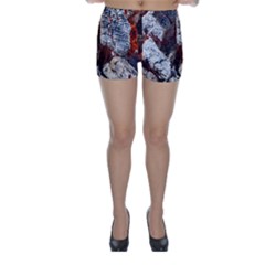 Wooden Hot Ashes Pattern Skinny Shorts