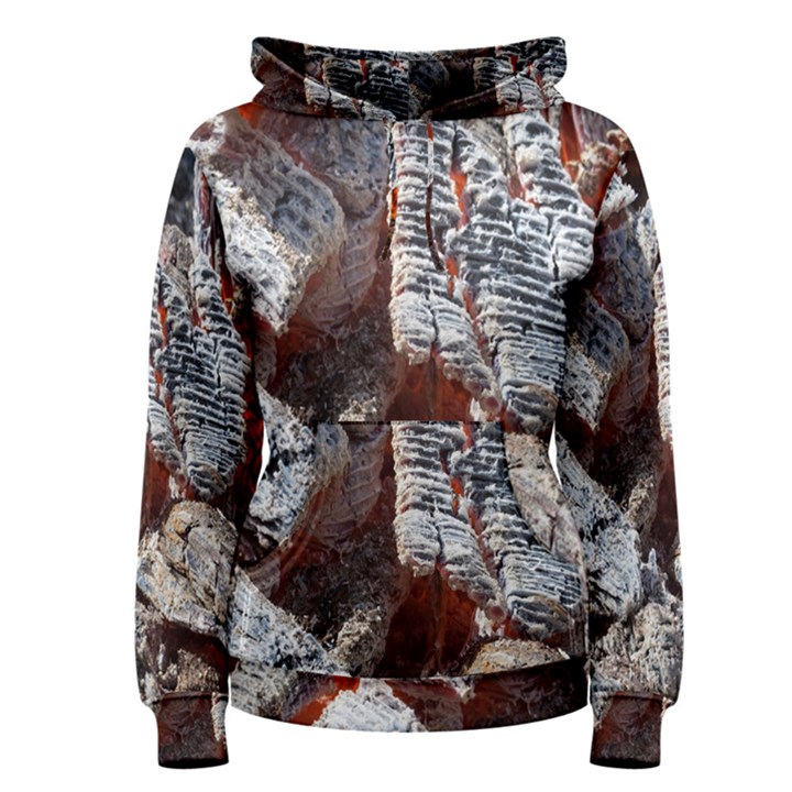 Wooden Hot Ashes Pattern Women s Pullover Hoodie