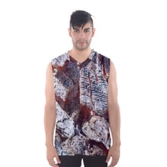 Wooden Hot Ashes Pattern Men s Basketball Tank Top