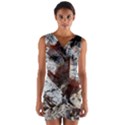 Wooden Hot Ashes Pattern Wrap Front Bodycon Dress View1