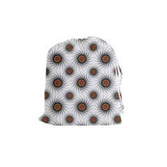 Pearly Pattern Half Tone Background Drawstring Pouches (medium) 