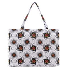 Pearly Pattern Half Tone Background Medium Zipper Tote Bag by Simbadda