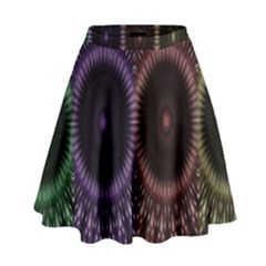 Digital Colored Ornament Computer Graphic High Waist Skirt by Simbadda