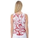 Red Vintage Floral Flowers Decorative Pattern Clipart Women s Basketball Tank Top View2