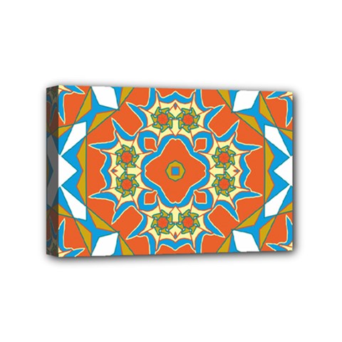 Digital Computer Graphic Geometric Kaleidoscope Mini Canvas 6  X 4  by Simbadda