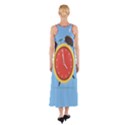 Alarm Clock Weker Time Red Blue Sleeveless Maxi Dress View2