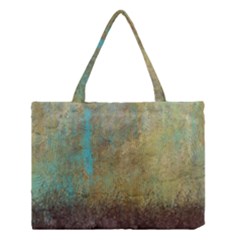 Aqua Textured Abstract Medium Tote Bag by digitaldivadesigns