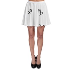 Set Of Black Web Dings On White Background Abstract Symbols Skater Skirt by Amaryn4rt