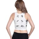 Set Of Black Web Dings On White Background Abstract Symbols Racer Back Crop Top View2